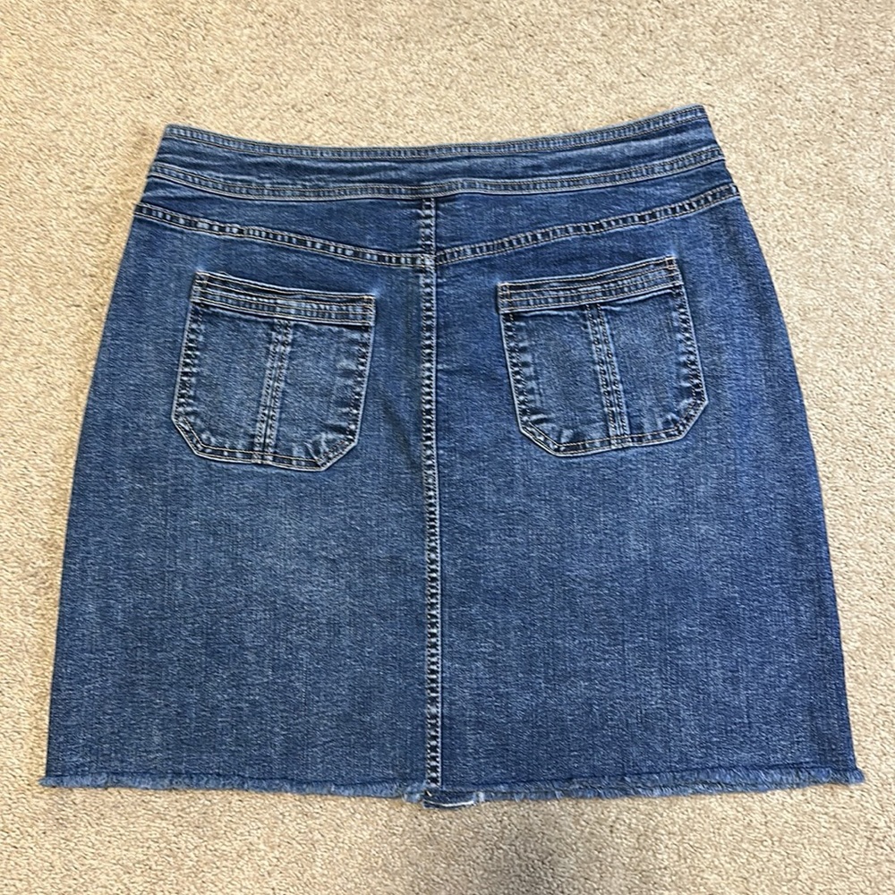 Liz Claiborne button down denim skirt 14 - Picture 2 of 9